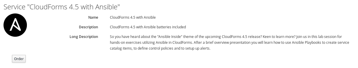 order ansible lab