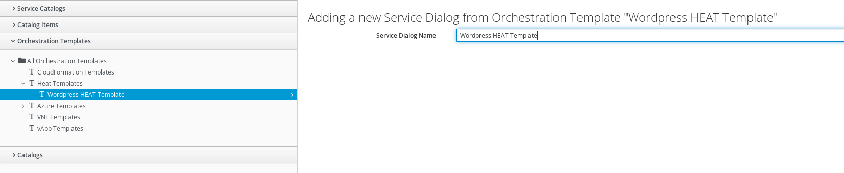 create service dialog from orchestration template