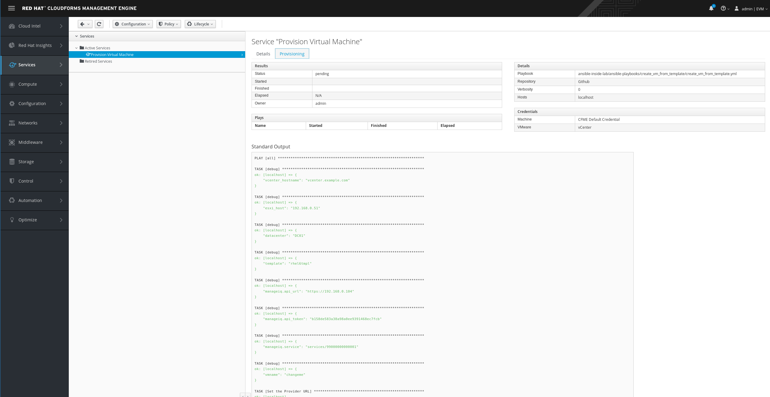 ansible Playbook output