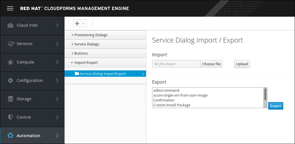 navigate to import/export